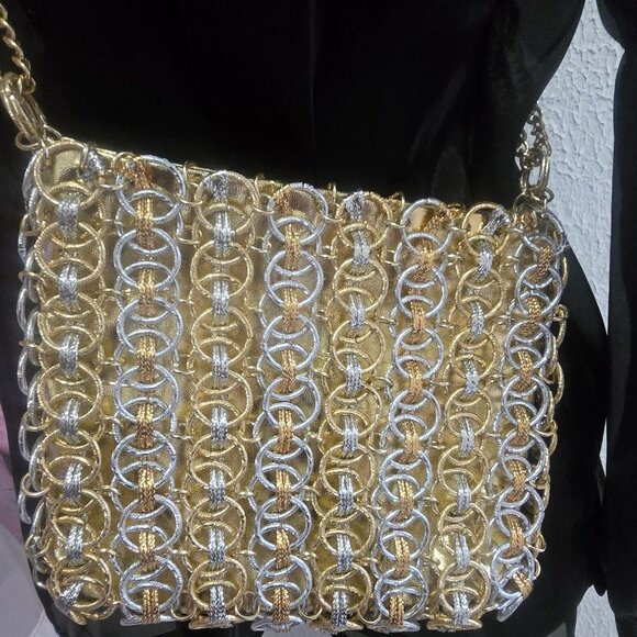 Authentic, Vintage Paco Rabanne for Walborg Metal Handbag, Purse, Evening, Alumi - Picture 7 of 13